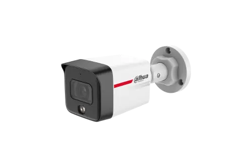 Camera IP bullet Dahua, 4MP, WizColor Lite, lumina calda 30m, lentila 2.8mm, dual microfon, detectie persoane si vehicule, PoE, IP67, IPC-HFW1439TC1-A-LED-0280B-PRO