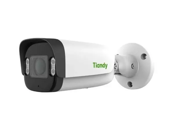 Camera IP bullet exterior Tiandy 5MP Dual Light IR 80m LED alb 15m lentila varifocala 2.7-13.5mm microfon PoE IP67 microSD AI TC-C35US-3LHA-27135