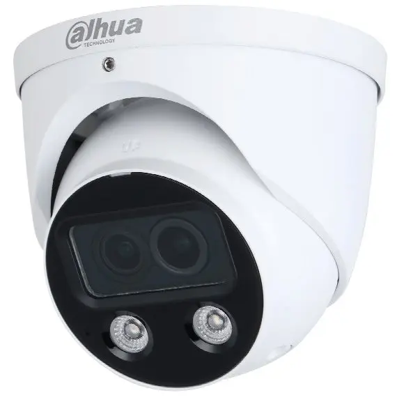 Camera IP Full Color Dahua IPC-HDW5449H-ASE-D2-0280B, 4MP, lentila 2.8mm, IR si lumina 50m, microfon, difuzor, PoE, IP67