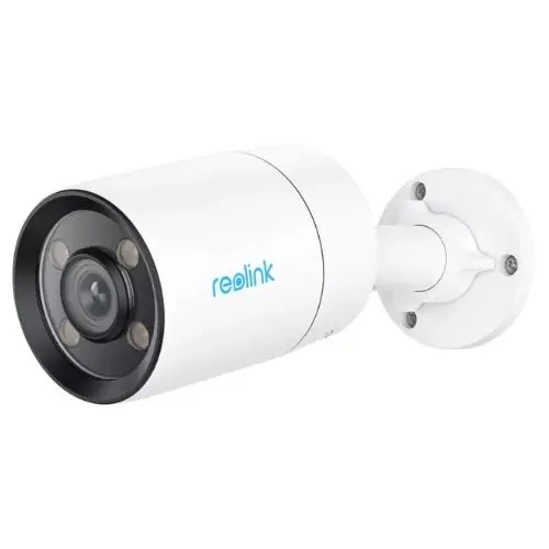Camera IP Reolink, 2K 4MP, PoE, Lumina alba, Detectie persoana/animal companie/vehicul, Microfon, Difuzor - ColorX Series P320X
