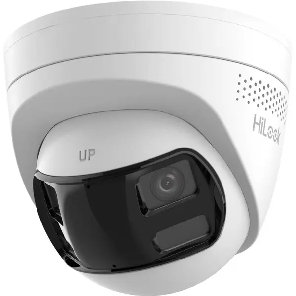 Camera IP turret 8 MP, unghi panoramic 180 , Hikvision Hilook IPC-T280HAD-LUF/SL cu iluminare inteligenta si audio bidirectional