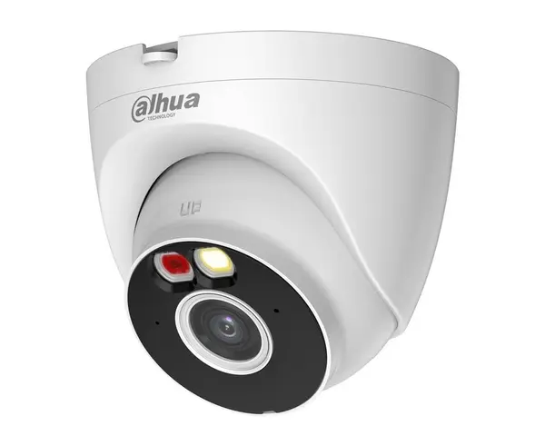 Camera IP turret Wi-Fi Dahua, 2MP, Smart Dual Light 30m, lentila 2.8mm, Active Deterrence, audio bidirectional, detectie persoane, MicroSD, IP67, IPC-HDW1239DT-PV-STW
