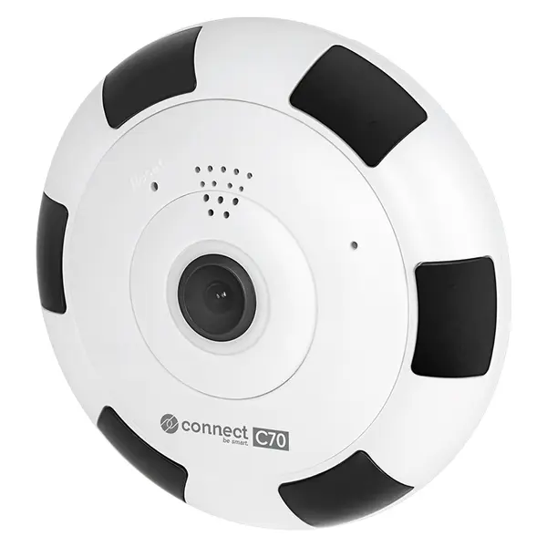 Camera IP Wi-Fi KRUGER&MATZ, 3MP, Connect C70 Tuya Fisheye, Microfon, Difuzor, IR 15m, MicroUSB - KM2211