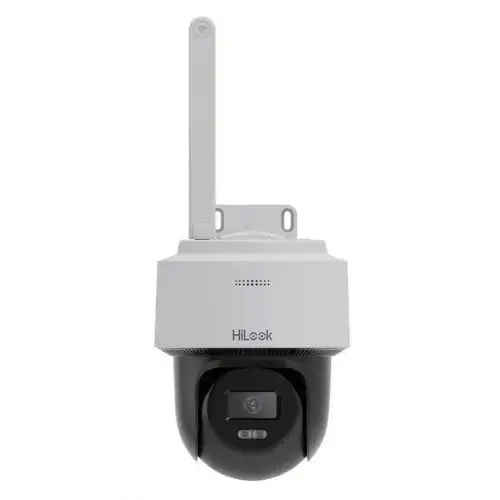Camera IP Wi-Fi rotativa PT HiLook, 4MP, IR 30m, Microfon, Difuzor, Auto-Tracking, slot microSD, IP66 - PTZ-N2C400I-W(W)