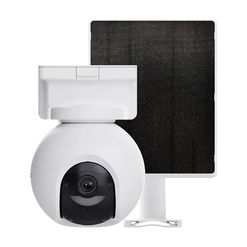 Camera IP WiFi Pan/Tilt EZVIZ HB8 Pro 4K 8MP IR 15m lumina alba WiFi 6 audio bidirectional microSD IP65 baterie 10400mAh panou solar 5W CS-HB8-SP-4K