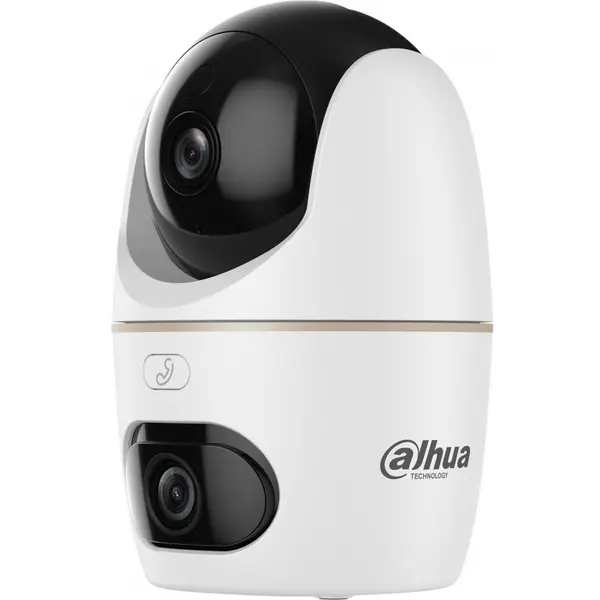 Camera rotativa IP WiFi cu lentila duala Dahua Hero Dual H5D-5F, 5+5 MP, 2x3.6 mm, IR/lumina alba 30m, slot card, Bluetooth