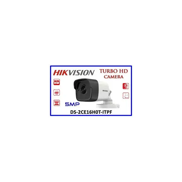 Camera supraveghere, 4 in 1, 5MP, lentila 2.8mm, IR 25m - Hikvision DS-2CE16H0T-ITPF-2.8mm