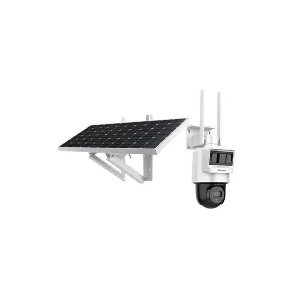 Camera supraveghere 4G cu panou solar Hikvision Hilook PTZ-N2C400I-K/4G/C09S20, 4 MP, 2.8 mm, PIR 12 m, IR 30 m, panou solar 20W, acumulator 90 Wh, microfon si difuzor, slot card