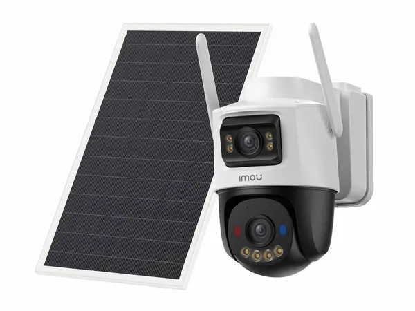 Camera supraveghere cu panou solar, baterie si slot card SIM 4G LTE Imou AOV Dual, 10MP (5x5MP), Wi-Fi 6, alarma, IR 25m, rotire si inclinare din aplicatie, audio bidirectional, slot microSD, IPC-SA70F-10M0T2-EU/FSP008