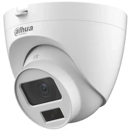 Camera supraveghere Dome cu iluminare duala Dahua HAC-HDW1200CLQ-IL-A-0280B-S6, 2 MP, IR/lumina alba 20 m, 2.8 mm, microfon