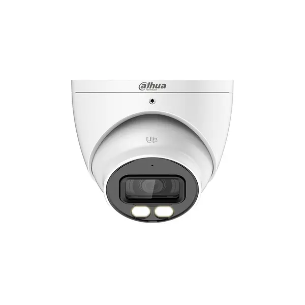Camera supraveghere Dome cu iluminare duala Dahua HAC-HDW1801T-IL-A-0280B-S2, 4K, IR/lumina alba 40 m, 2.8 mm, microfon