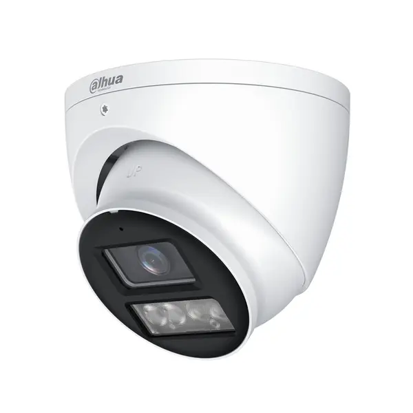 Camera supraveghere Dome cu iluminare duala Dahua Starlight HAC-HDW1500T-IL-A-0280B-S3-DIP, 5 MP, IR/lumina alba 40 m, 2.8 mm, microfon, DIP switch