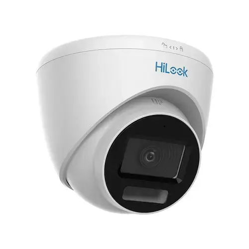 Camera supraveghere Dome Hikvision HiLook Smart Hybrid Light ColorVu THC-T229-LMS, 2 MP, 2.8 mm, IR/lumina alba 40 m, microfon