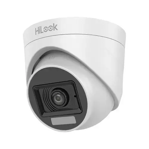 Camera supraveghere Dome HikVision HiLook THC-T127-LPS, 2 MP, 2.8 mm, IR / lumina alba 20 m, microfon