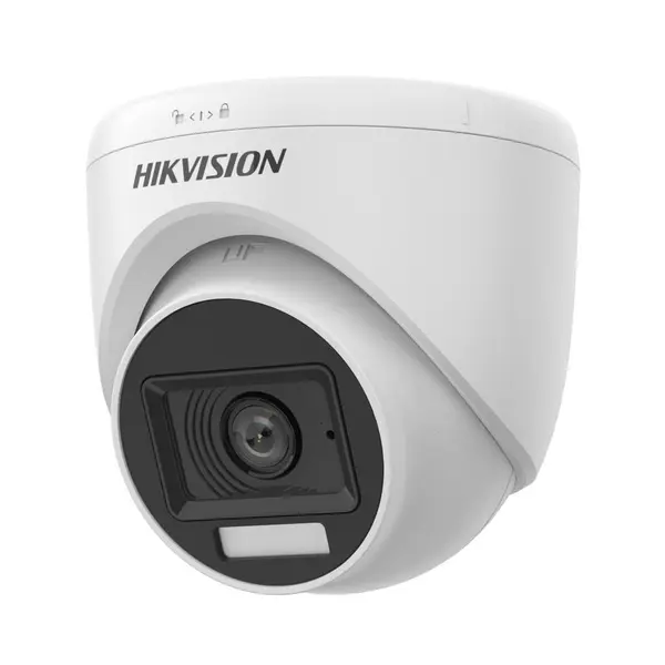 Camera supraveghere Dome Hikvision Smart Hybrid Light DS-2CE76K0T-LPFS, 5 MP, IR/lumina alba 20 m, 2.8 mm