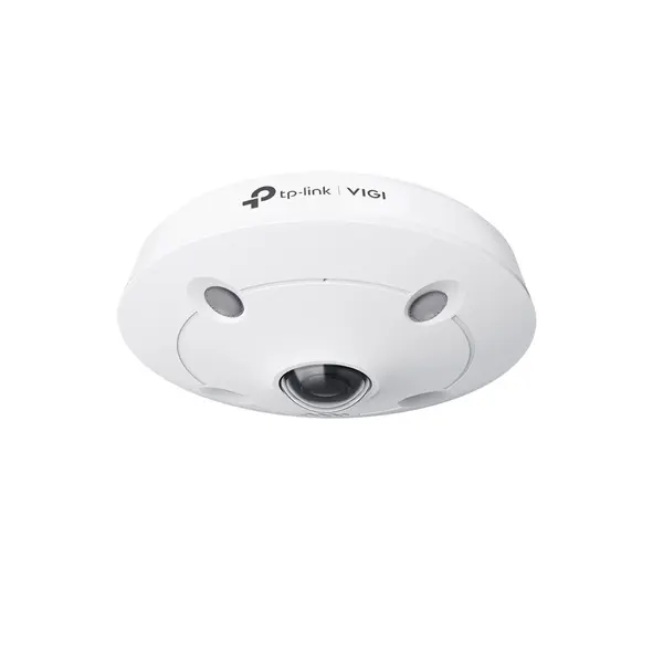 Camera supraveghere dome IP Fisheye TP-Link VIGI InSight S655I, 5MP, 1.44 mm, IR 10m, microfon si difuzor, slot card, PoE