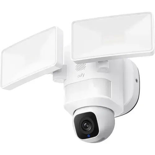 Camera supraveghere eufy Floodlight E30, Wireless, 2K HD, Supraveghere 360, 2.4 GHz Wi-Fi (Alb)