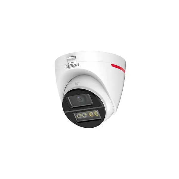 Camera supraveghere exterior analogica Dome cu iluminare duala Dahua HAC-HDW1549X-IL-A-PRO-0360B-DIP, 5 MP, 2.8 mm, IR/lumina calda 50 m, microfon dublu