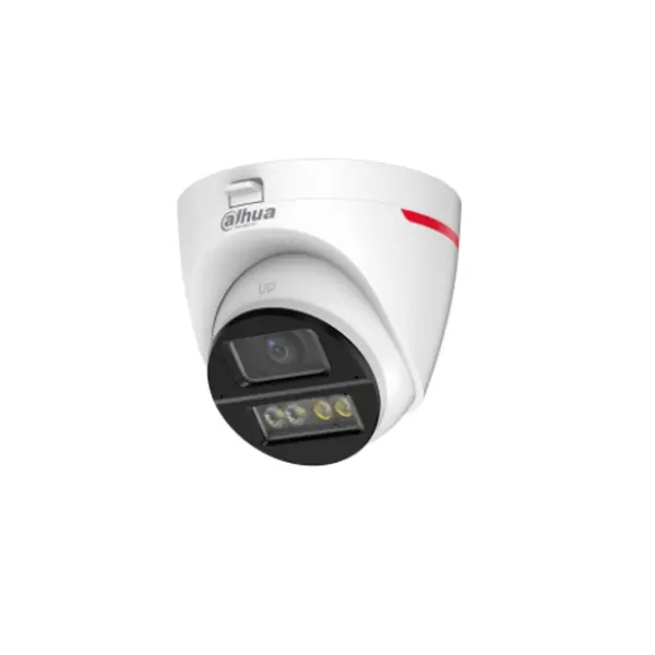 Camera supraveghere exterior analogica Dome Dahua WizColor HAC-HDW1249X-A-PRO-0280B-DIP, 2 MP, 2.8 mm, lumina calda 50 m, microfon dublu