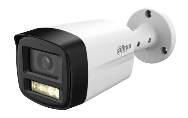 Camera supraveghere exterior cu iluminare duala Dahua, 5MP, lentila 3.6 mm, IR/lumina alba 40 m, microfon - HAC-HFW1500TLM-IL-A-0360B-S3