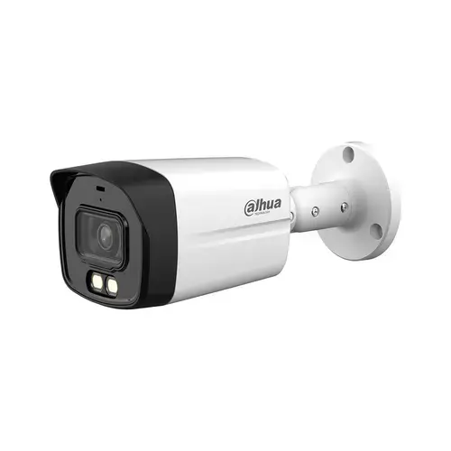 Camera supraveghere exterior cu iluminare duala Dahua HAC-HFW1801TLM-IL-A-0360B-S2, 4K, IR/lumina alba 40 m, 3.6 mm, microfon