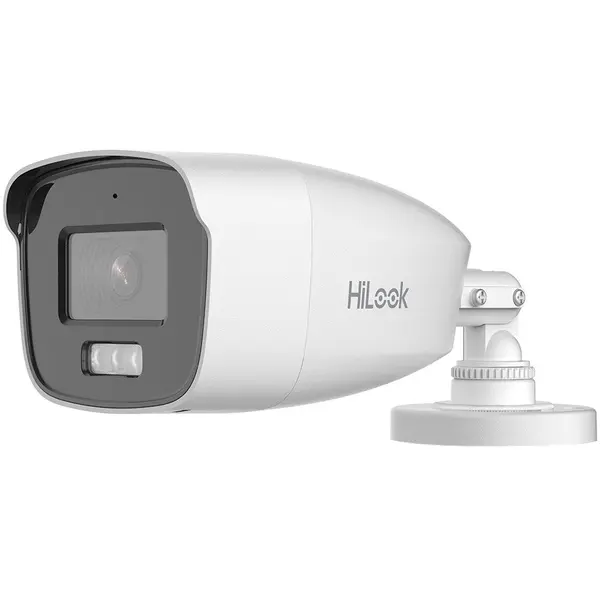 Camera supraveghere exterior cu iluminare duala Hikvision HiLook Smart Hybrid Light THC-B257-LMS, 3K, 2.8 mm, IR/lumina alba 40 m, microfon