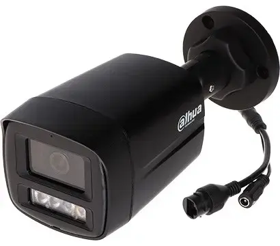 Camera supraveghere exterior IP cu iluminare duala Dahua IPC-HFW1439TL1-A-IL-BLACK, 4 MP, 2.8 mm, IR / lumina alba 30 m, microfon, PoE