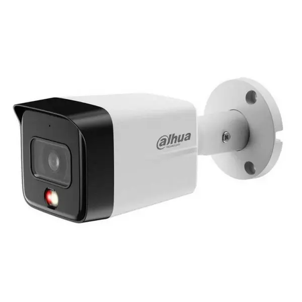 Camera supraveghere exterior IP cu iluminare duala Dahua Smart Dual Light IPC-HFW1839TC-A-IL-0280B-S6, 8 MP, 2.8 mm, IR/Iumina alba 30 m, microfon, detectie persoane, PoE