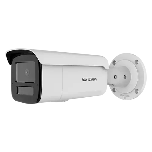 Camera supraveghere exterior IP cu iluminare duala Hikvision AcuSense DS-2CD2T83G2-LIS2U/SL, 8 MP, 2.8 mm, IR/lumina alba 60 m, slot card, microfon dual si difuzor, PoE, sirena, lumina stroboscopica