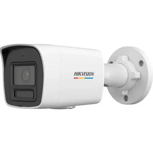 Camera supraveghere exterior IP cu iluminare duala Hikvision Hybrid Light ColorVu DS-2CD1047G2H-LIU, 4 MP, 4 mm, IR/lumina alba 30 m, microfon, PoE, suporta detectie om/vehicul