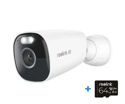 Camera supraveghere exterior wireless Reolink Full Color Argus B360, 8MP 4K, Lumina alba / IR 10m, microfon si difuzor, slot card, vizualizare de pe telefon (Alb)