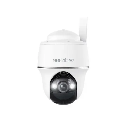 Camera supraveghere exterior wireless WiFi rotativa Speed Dome Reolink Argus PT B440, 4K, IR/lumina alba 10 m, microfon, dual band, acumulator 6000 mAh, PIR, slot card