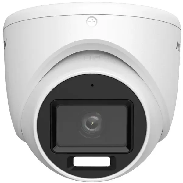 Camera supraveghere HDTVI, Hikvision DS-2CE76D0T-LMFS(2.8MM), 2MP Full HD,2mm, LED alb 20m, IR 30m, microfon, IP67