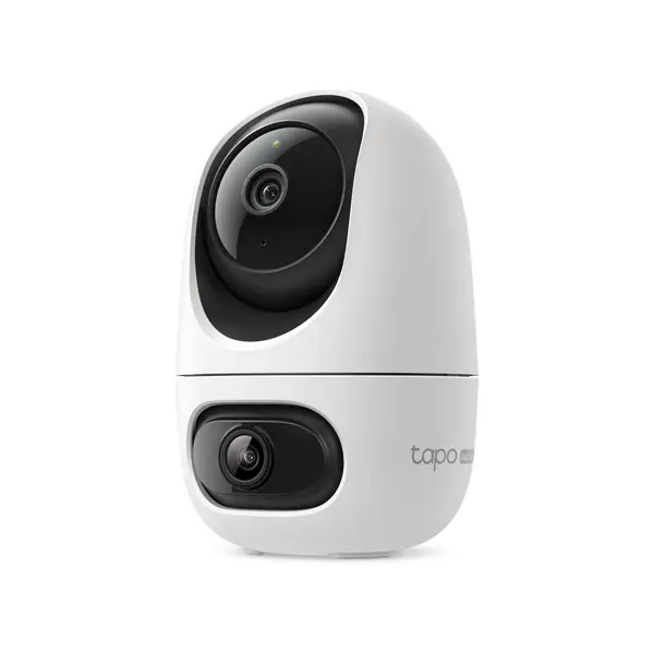 Camera supraveghere interior wireless WiFi rotativa cu lentila duala TP-Link TAPO C245D, 2K, vedere nocturna 12 m, detectie cu AI, microfon si difuzor, detectie plans bebelusi / animale de companie / vehicule / oameni, auto tracking