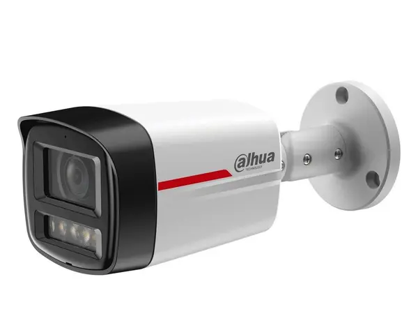 Camera supraveghere IP Dahua WizSense, 2MP, lentila 2.8mm, WizColor, LED alb 50m, slot card microSD, microfon, PoE, IP67 - IPC-HFW2249TL-S-LED-0280B-PRO