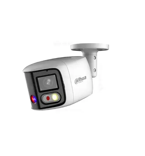 Camera supraveghere IP Dahua WizSense Duo Active, 2 x 4 MP, 2.8 mm, lumina alba 20 m, IR 25 m, microfon, slot card, PoE