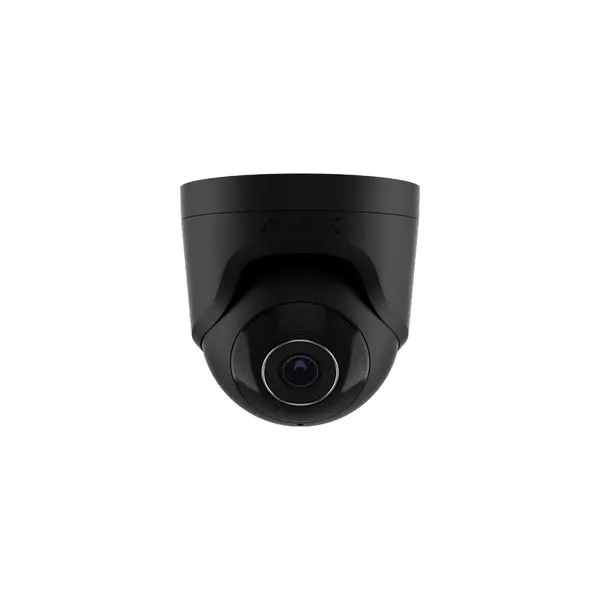 Camera supraveghere IP Dome Ajax TurretCam, 8 MP, 2.8 mm, IR 35 m, microfon, slot card, detectie obiecte prin AI, PoE, negru