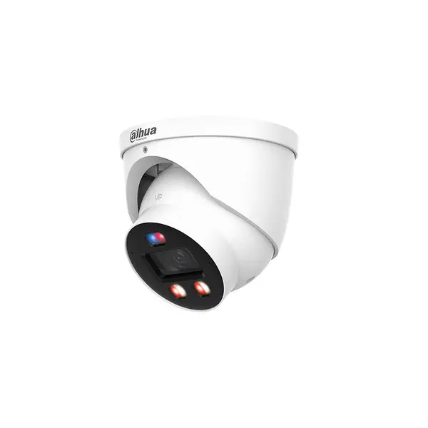 Camera supraveghere IP Dome cu iluminare duala Dahua IPC-HDW3649H-AS-PV-0280B-PRO, 6 MP, 2.8 mm, IR/Lumina calda 30 m, microfon dual si difuzor, slot card, PoE