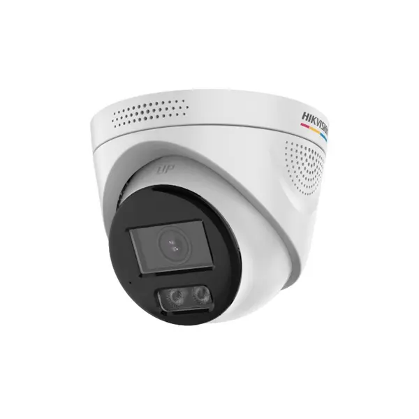 Camera supraveghere IP Dome cu iluminare duala Hikvision ColorVu DS-2CD1347G3H-LIU, 4 MP, 2.8 mm, IR/lumina alba 30 m, microfon si difuzor, alarma, PoE