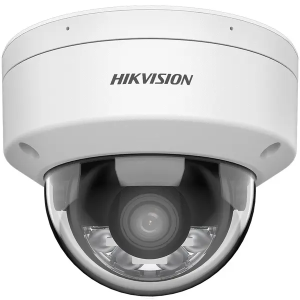 Camera supraveghere IP Dome cu iluminare duala Hikvision ColorVu DS-2CD2147G2H-LISU, 2.8 mm, 4 MP, IR/lumina alba 30 m, slot card, microfon, clasificare om/vehicul, PoE