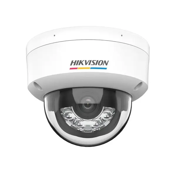Camera supraveghere IP dome cu iluminare duala Hikvision ColorVu DS-2CD1147G3H-LIU, 4 MP, 2.8 mm, microfon, IR + lumina alba 30 m, PoE