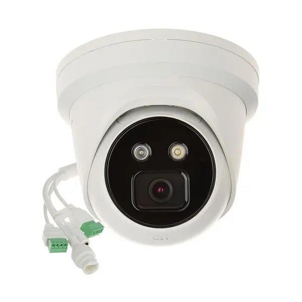 Camera supraveghere IP Dome Hikvision AcuSense DS-2CD2366G2ISUSLC, 6 MP, 2.8 mm, stroboscop, alarma auditiva, microfon, IR 30 m, PoE, slot card