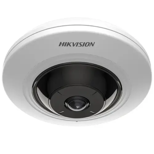 Camera supraveghere IP Dome tip Fisheye Hikvision DS-2CD2955G0-ISU(1.05MM), 5 MP 2560x1920, 1.05 mm, IR 8 m, slot card, microfon, vizualizare de pe telefon, PoE