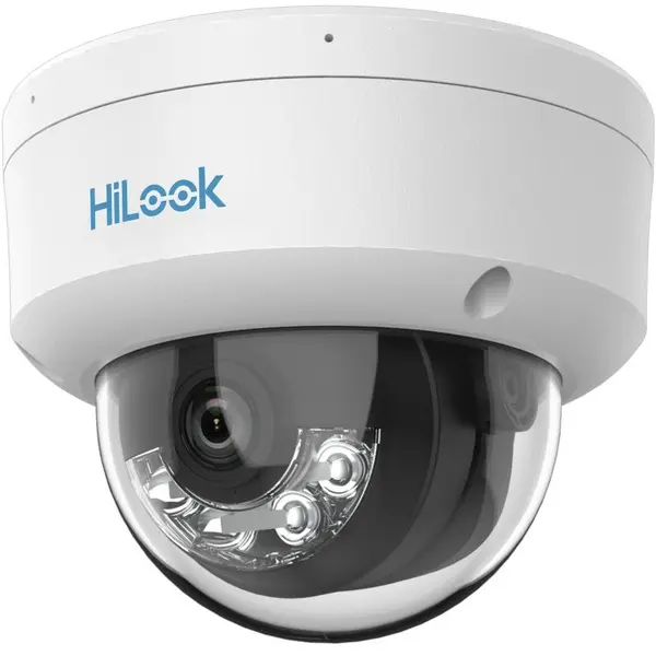 Camera supraveghere IP Hikvision HiLook IPC-D129HAA-LU 2.8mm, 2MP, ColorVu 3.0, Smart Hybrid Light 30m, detectie AI, microfon, PoE, IP67