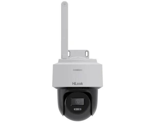Camera supraveghere IP Wi-Fi rotativa PT Hikvision HiLook PTZ-N2C400I-W(W), 4MP, IR 30m, Microfon, Difuzor, slot microSD, IP66