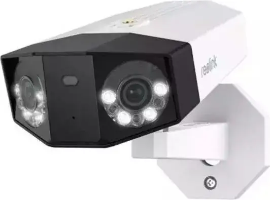 Camera supraveghere panoramica IP Reolink, 16 MP, IR + lumina alba 30 m, 2.8 mm, PoE, microfon, difuzor, slot card, detectie persoane / vehicule / animale, P750