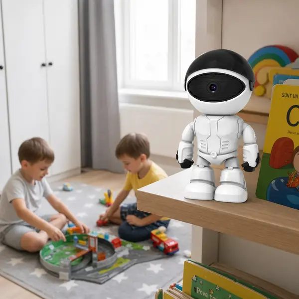 Camera Supraveghere Robot HD 1080P Wireless Audio Vedere Nocturna Infrarosu Rotire 360 Grade