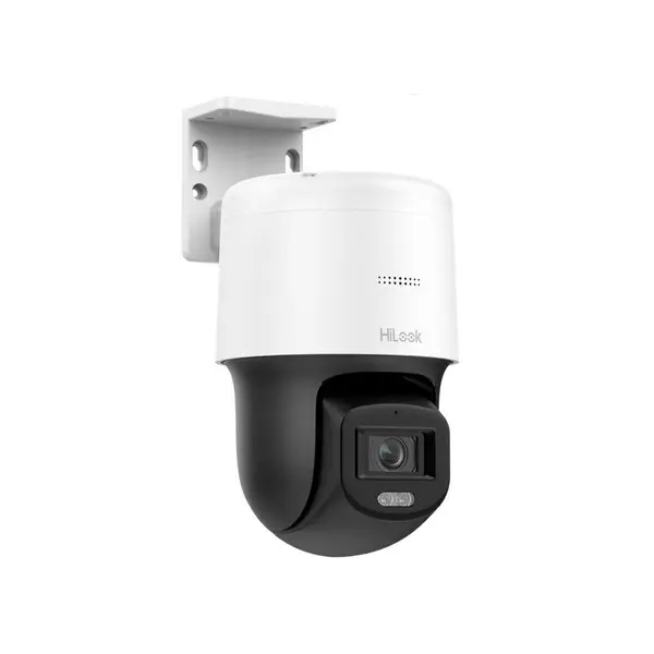 Camera supraveghere rotativa IP PT Speed Dome Hikvision HiLook Darkfighter PTZ-N2C200C-DE, 2 MP, lumina alba 30 m, 2.8 mm, PoE, slot card, detectie miscare, microfon si difuzor