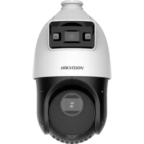 Camera supraveghere rotativa IP Speed Dome PTZ Duala Hikvision TandemVu DS-2SE4C415MWG-E, 4+4 MP, 4.8-72 mm / 2.8 mm, motorizat, IR 100 m, lumina alba 30 m, 15x zoom, slot card, PoE+