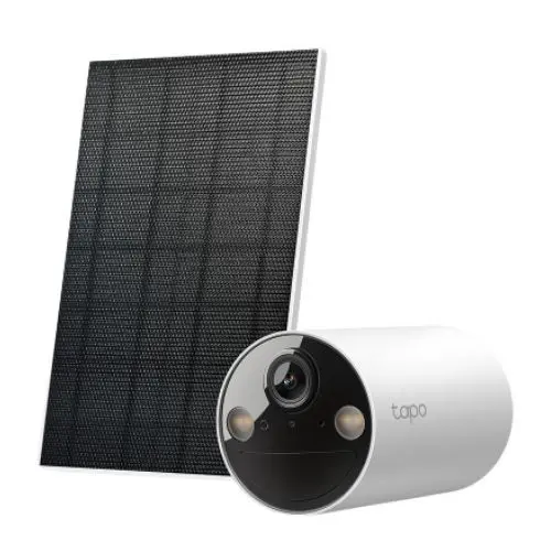 Camera Supraveghere Tapo 3MP Kit Wireless, Exterior, IP65, Panou Solar Inclus, microSD